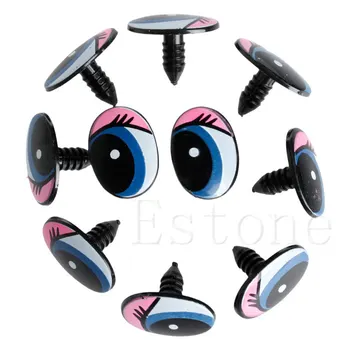 Ovalo formos Mėlynos Saugos Plastiko Akis Žaislas Lėlės Lėlės Akys 