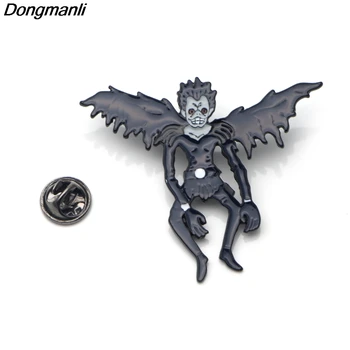 P2386 Dongmanli Death Note Ryuuku metalo Emalio kietas Pin ir sages Atlapas Pin Ženklelis gerbėjų dovanų Kolekcija