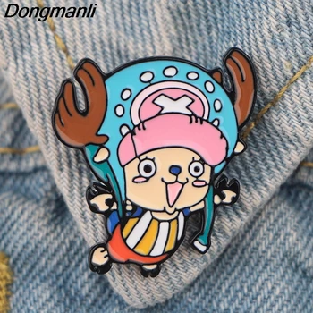 P4301 Dongmanli Anime Luffy Emalio Pin Atvartas Emblemos smeigtukus ir Sages Mielas Papuošalai, Dovanos Vaikams