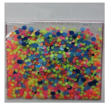 (pagal svorį) 50 g į 1 Konfeti dot vaivorykštė stambusis blizgučių konfeti blizgučiai nail art neon blizgučiai taškų,1mm, 2mm 3mm formų blizgučiai