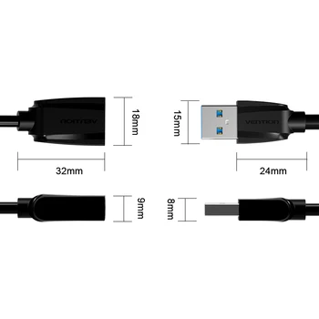 Paj USB 3.0 Kabelį, Vyrų ir Moterų USB prailginimo Kabelis Super Speed USB 2.0 Extender Duomenų Kabelis 0,5 m 1m 1,5 m 2m Kompiuteriui PC