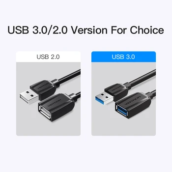 Paj USB3.0 Pratęsimo Kabelis USB 3.0 Kabelį, Fotoaparato PC PS4 Xbox Smart TV Didelės Spartos Kroviklis ir Duomenų USB 3.0-2.0 Kabelis Extender