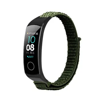 Pakeitimo Patvarus Nailono Linijos Apyrankė Smart Watch Band Riešo Dirželis Huawei Honor Band 5/4 Apyrankę Priedai