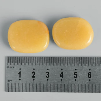 Palm Akmenį 25*22*5mm akmuo, natūralus geltonasis nefritas Gydymo Reiki kvarco Kristalo amatų Mineralų chakra gydymas akmenimis