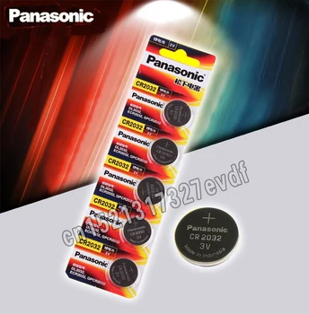 Panasonic Originalus 5vnt/daug cr2032 cr 2025 cr2016 Mygtuką Cell Baterijos 3V Li-lon Baterija Žiūrėti Nuotolinio Valdymo Skaičiuoklė