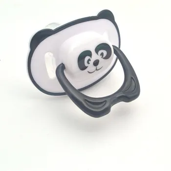 Panda Kūdikio Žindukas Spenelių Manekeno Žindukas Kūdikių Maisto Klasės PP Silikono Soother Bamblys Ortodontinis Spenelius su Žiedu Teether