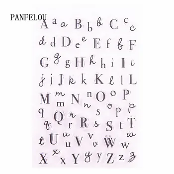 PANFELOU 10.5x15.5cm Didžiųjų raidžių Skaidrus Aišku, Silikoninis Spaudas/Antspaudas 