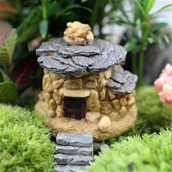 Pasakų Sodas Miniatiūriniai Mūrinis Namas Atsitiktinis Stiliaus Amatų Micro Kraštovaizdžio Puošmena
