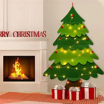 PASIDARYK pats Jaučiau, Kalėdų Eglutė Su Kalėdų String dega Durys, Sienos Kabantys Papuošalai Dirbtinis Medis Vaikams Dovanos Navidad Dekoras