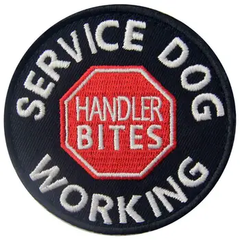 Paslaugos Šunų Darbo Nelieskite Apatiniai Marškiniai/Diržai, Siuvinėta Emblema Ženklelis Užtrauktuku Hook & Loop Pleistras Šunį Vest