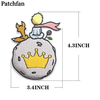 Patchfan Mažasis princas Išsiuvinėti Geležies Pleistrai Ženklų Kratinys Siuvimo, Aplikacijos supilkite Striukė, Džinsai Kuprinė lipdukai A1990