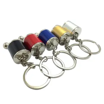 Pavarų Perjungimo Keychains Žiedas paketų prižiūrėtojų raktinę Kūrybos auto 6 pavarų Dėžė Pavarų Perjungimo Lenktynių Paieška Modelis Key chain Automobilių Reikmenys
