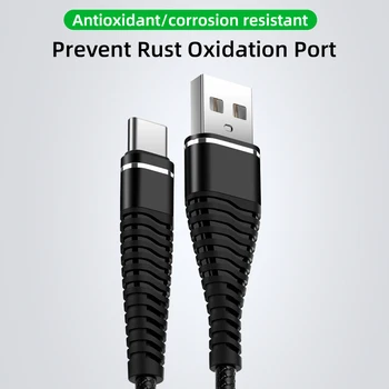 Pavasario USB C Micro USB Kabelis Ištraukiamas Įkrovimo Kabelis Greito Įkrovimo Įkroviklis, Duomenų Kabelis, Laidas, skirtas 