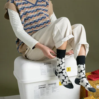 Pavasarį Ir Vasarą Naujas Mados Moterų Kojinės Korėja Stiliaus Gėlių Modelio Spausdinimo Kojinės Ins Stiliaus Trumpos Kojinės