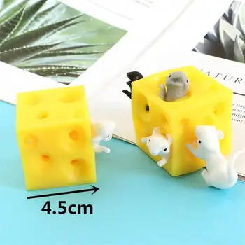 Pelės ir Sūrio Žaislas Tinginys slėpynių Įtempių Žaislas 2 Susispausti Duomenys Ir Sūrio Blokuoti Streso Suardymo Fidget T