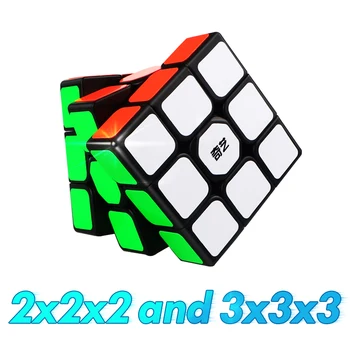 Pigiausia QiYi Kariai S 3x3x3 Magic Cube Plaukti W Profesinės Qidi S 2x2x2 3x3 Greičio Įspūdį 2x2 Cubo Magico Švietimo Žaislai
