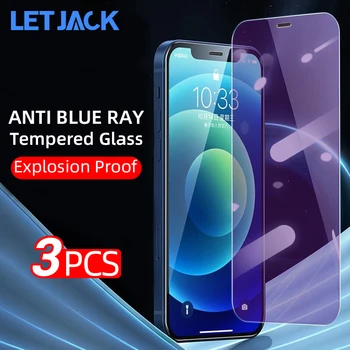 Pilnas draudimas Anti-mėlyna Šviesa Grūdintas Stiklas iPhone 12 Mini Pro 11 XS Max X XS Screen Protector, iPhone 8 7 6 6s Plus Stiklo