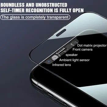 Pilnas draudimas Apsaugos Grūdintas Stiklas iPhone 11 Pro X XR XS MAX screen protector, iPhone 6 6s 7 8 plius Apsauginis stiklas