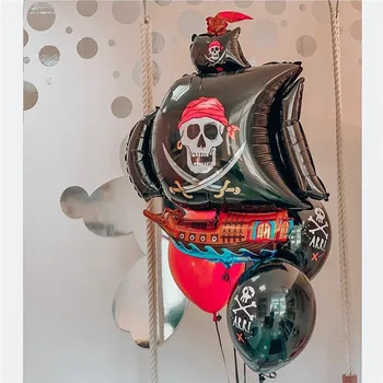 Piratų Gimtadienio Skaitmeninis Aliuminio Folija Balionas Berniukas Gimtadienio Dekoro Baby Shower Prekių Vaikams, Žaislų Helio Balionai