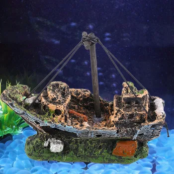 Piratų Laivų Akvariumai Akvariumas Kraštovaizdžio Puošmeną, Akvariumo Reikmenys, Akvariumo Žuvų Bakas Dervos Ir Valtis Ornamentu