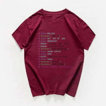 Pirmadienį gyvenimo Programuotojas juokingi marškinėliai moterims Sarkastiškas Naujovė Geek prarasti moterų Medvilnės Marškinėlius Tees vasaros Marškinėliai moterims drabužių