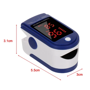 Piršto Pulse Oximeter Kraujo Deguonies Įsotinimo SpO2 PR Stebėti Širdies ritmo Matuoklis Skaitmeninis Nešiojamas Piršto Oximetro De Dedo