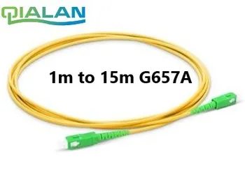 PK APC Fiber Patch Cable optinio pluošto Pleistras laidas 5m 2.0 mm PVC G657A ,1m 2m 3m 10m fiber Jumper Simplex SM FTTH Optinis Kabelis