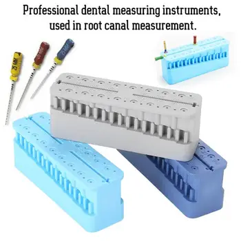 Plastikiniai Dantų Mini Endo Matavimo Autoclavable Endodontinis Blokuoti Failus Stomatologas Priemonė Valdovas Blue 9 x 2.7 x 3.3 cm žodžiu Įrankiai