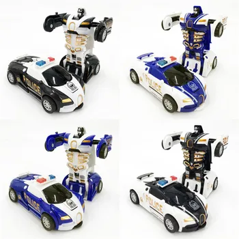 Plastikiniai Mini Transformacijos Robotas Automobilių Žaislas Berniukams Veiksmų Skaičius, Susidūrimo Transformuoti Inercinės Automobilių Transporto Deformacijos Modelis Žaislai