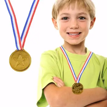 Plastikiniai Nugalėtojo Aukso Medalis Apdovanojimas Už Atlygį, Vaikų Žaidimo, Sporto Apdovanojimų Vaikams Šalies Įdomus Foto Rekvizitai Prekių Dropship