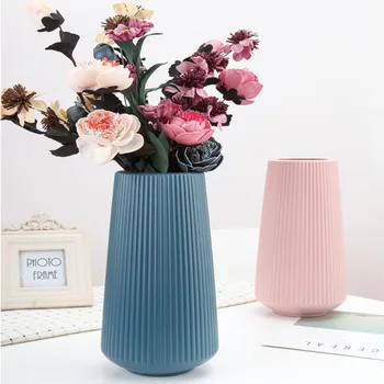 Plastikinė Vaza, Didelis Minimalistinio Vaza Apdaila Namo Imitacija Glazūra Gėlių Mergaitė Krepšelį Vazos Vestuves Hydroponic Augalai Kūrybos