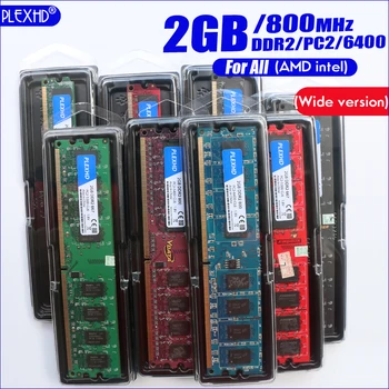 PLEXHD 2G 2GB DDR2 PC2-6400 800MHz Už Desktop PC DIMM PC2 6400 (Platus versija) Atminties RAM (intel, amd) Visiškai suderinama
