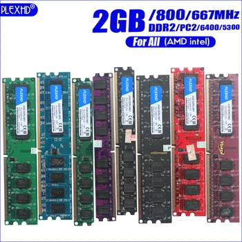 PLEXHD KOMPIUTERIO Atmintis RAM Memoria Modulis DDR2 800MHz 667 MHz PC2 6400 5300 1GB 2GB 4GB 8GB 240 kaiščiai Visi (intel, amd)