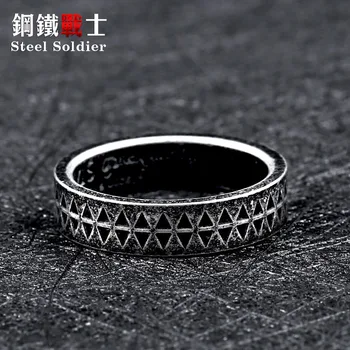 Plieno kareivis mados paprastas žiedas, skirtas moterų ir vyrų populiarus karšto pardavimo vikingų stiliaus papuošalai
