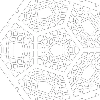 Polyhedron Šešėlis Lempa su išsamiau piešimo surinkti žaislą failą CNC Lazerinis pjovimas CDR DXF formatu vektorinis brėžinys
