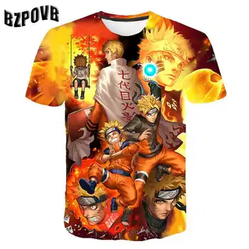 Populiarus 3D spausdinimo T-shirt 2019 naujas Naruto 3D spausdinimo marškinėliai vyriški Japonų anime mados streetwear HarajukuO vyriški T-shir