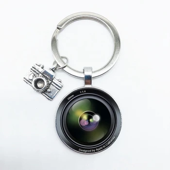 Populiarus Keychain Kamera Pakabukas su SLR Objektyvą Fotografas SLR Entuziastas Keychain Asmenybės Papuošalai Dovana Tarp Draugų