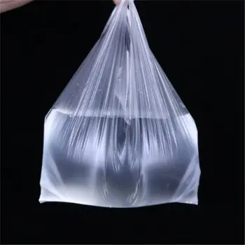 Populiarus Naudinga Plastikiniai Pirkinių Krepšys 100vnt Skaidrus Pirkinių Krepšys prekybos Centrų Plastikiniai Maišeliai Su Rankena Maisto Pakuotės