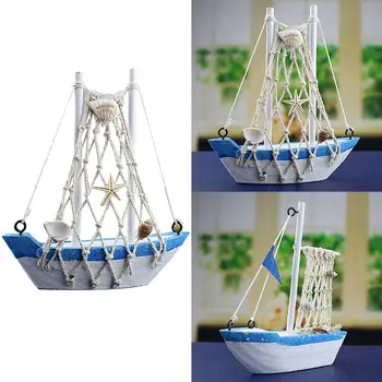 Populiarus Retro Stiliaus Medinės Mini Burlaivio Modelį, Namų Dekoro Ornamentą Buriavimo Laivo Modelis