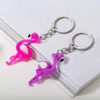 Populiarus Šalies Prekių KeyChain Animacinių filmų Karšto Pardavimo 1PC Aukštos Kokybės Stilinga Dovana Vaikams Renginio Kūrybos Baby Shower Flamingo Silikono