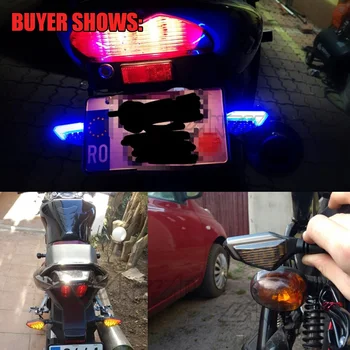 Pora Motociklo LED Posūkio Signalo Žibintai Kairėn, Dešinėn Signalus Dieniniai Žibintai Rodikliai avariniai žibintai Universalus Honda Kawasaki