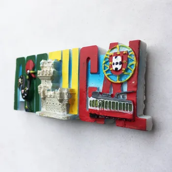 Portugalija Suvenyrų Lisabonos Madeira Miestų, Šaldytuvas Magnetai Dervos Stereo Magnetinio Šaldytuvas Lipdukai Turistų Suvenyrų Papuošalai
