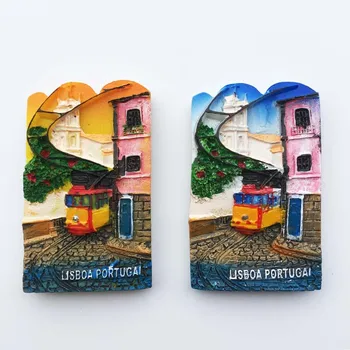 Portugalija Suvenyrų Lisabonos Madeira Miestų, Šaldytuvas Magnetai Dervos Stereo Magnetinio Šaldytuvas Lipdukai Turistų Suvenyrų Papuošalai