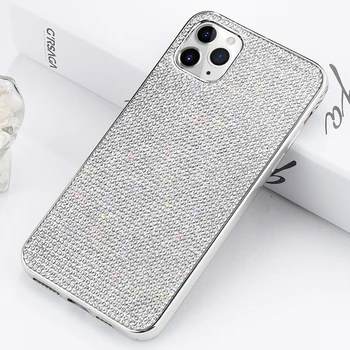 Prabanga Bling Sparkle Telefono dėklas skirtas IPhone 12 Mini SE 2020 m. 11 Pro Xs Max Xr X 7 8 Plius 6 6s Minkšta Guma, Silikonu Padengti Coque