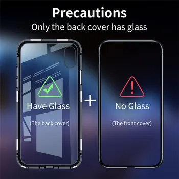 Prabanga Metalo Magnetinių skaidraus Stiklo Telefono dėklas Samsung Galaxy S10E S8 S9 Plus S10 Lite Pastaba 8 9 S7 Krašto Dangtis atsparus smūgiams Atveju