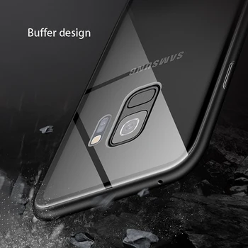 Prabanga Metalo Magnetinių skaidraus Stiklo Telefono dėklas Samsung Galaxy S10E S8 S9 Plus S10 Lite Pastaba 8 9 S7 Krašto Dangtis atsparus smūgiams Atveju
