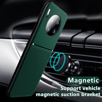 Prabanga Silikono Automobilių Magnetinis Laikiklis Telefoną Atveju Huawei Mate 30 20 10 30 P20 P10 Lite Pro Nova Y9 Ultra-plonas apsauginis Dangtis