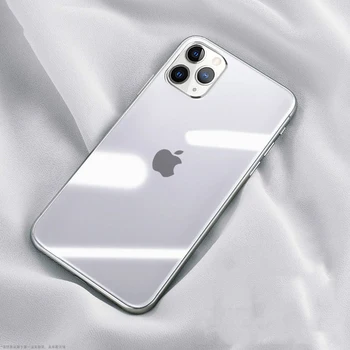 Prabanga Stiklo Telefono dėklas Skirtas iPhone 12 11 Pro XS MAX XR X SE Skaidraus Grūdinto Stiklo, Minkštas gaubtas, Skirtas iPhone 7 8 6 6S Plius Atvejais