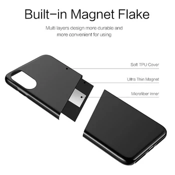 Prabanga-Ultra plonas Automobilinis Magnetinis Telefono dėklas Skirtas iPhone 11 6s 7 8 Plus XS MAX XR TPU atsparus smūgiams gaubtas, Skirtas Magnetinio Automobilinis Telefono Laikiklis