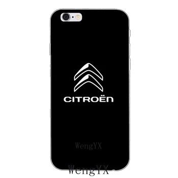 Prabangių Prancūzijos Automobilių Citroen Logotipą, Silikoninis Minkštas Telefono dėklas Skirtas iPhone 4, 4s, 5 5s 5c SE 6 6s plius 7 7plus 8 8plus X 11 Pro XS Max XR